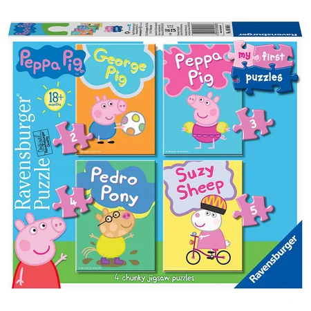 Ravensburger Peppa Pig Mein erstes Puzzle 2,3,4 und 5 Teile