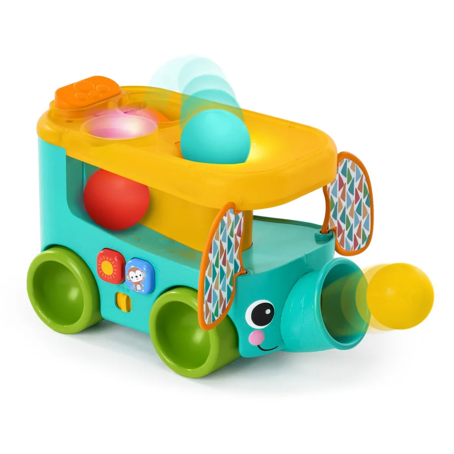 Bright Starts Pop & Roll Safari Bus��™ Ballspielzeug