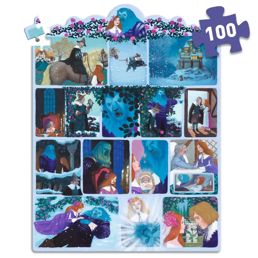 Djeco Story Puzzle, Die Schöne und das Biest - 100 Teile