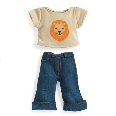 Djeco Lovely Pomea Puppenkleidung, Set mit Jeans
