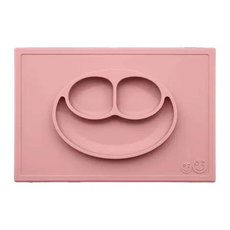 EZPZ happy mat, Teller und Tischset in einem - staubig rosa