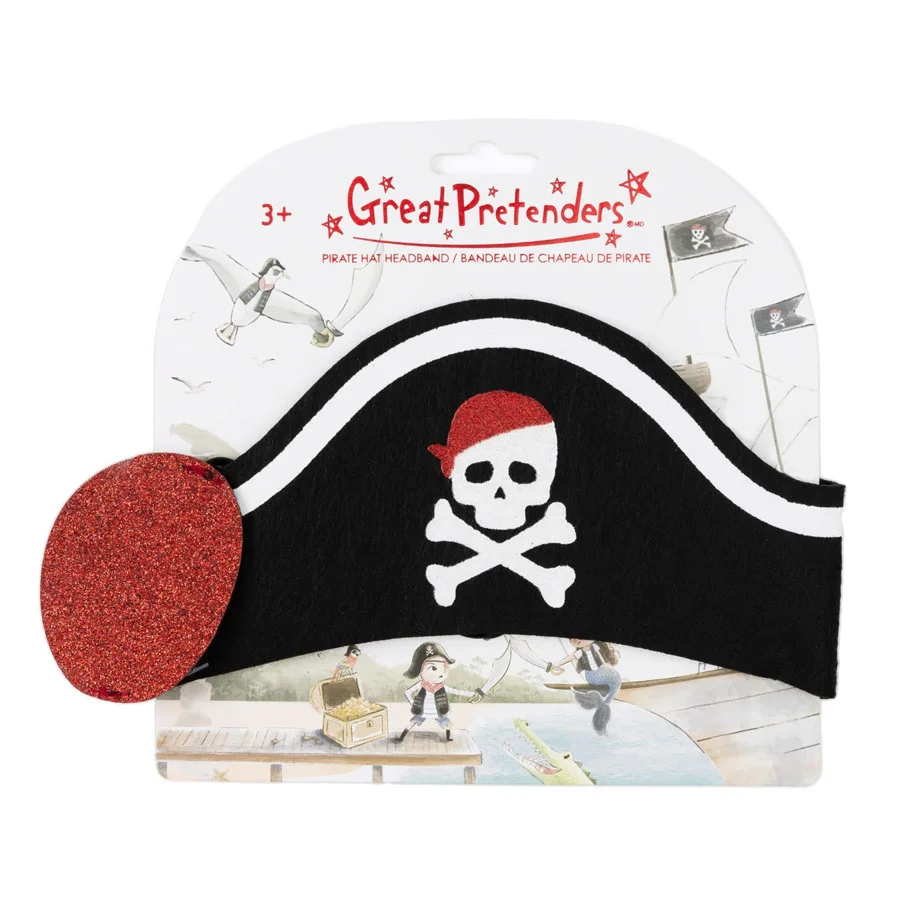 Great Pretenders Piraten Hut Bandana mit Augenklappe