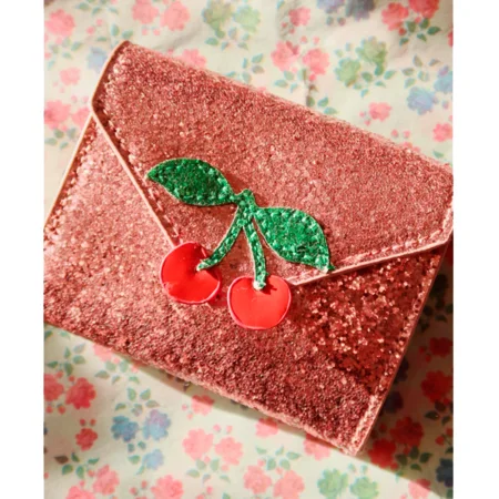 Konges Sløjd Love Letter Portemonnaie, pink glitter