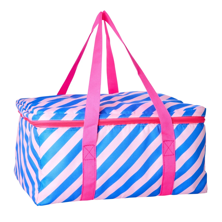 Große Kühltasche, blau/rosa, Rice