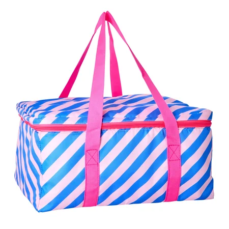 Große Kühltasche, blau/rosa, Rice