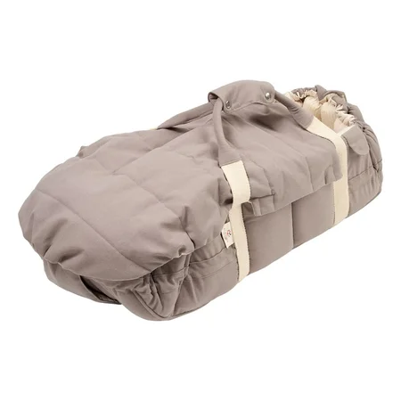 Copenhagen Colors Multifunktionelle Babytrage 2.0, dark grey med cream solid stripe