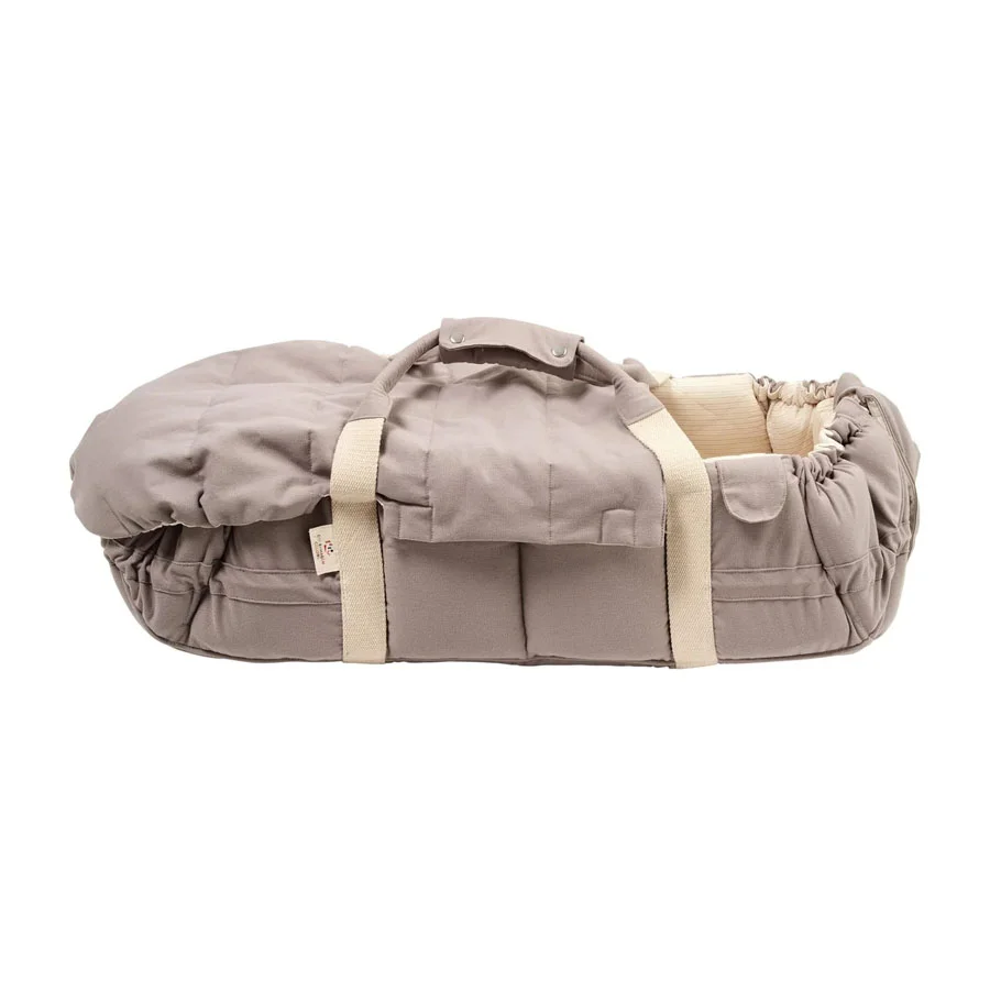 Copenhagen Colors Multifunktionelle Babytrage 2.0, dark grey med cream solid stripe