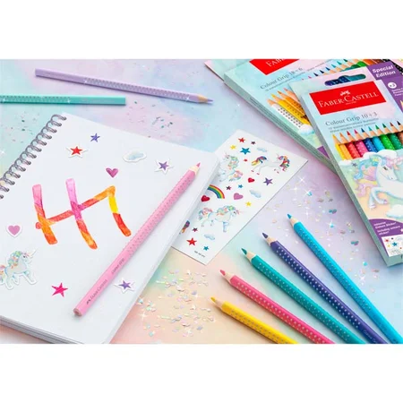 Faber-Castell Buntstifte Unicorn Colour Grip 18+6+Stickers