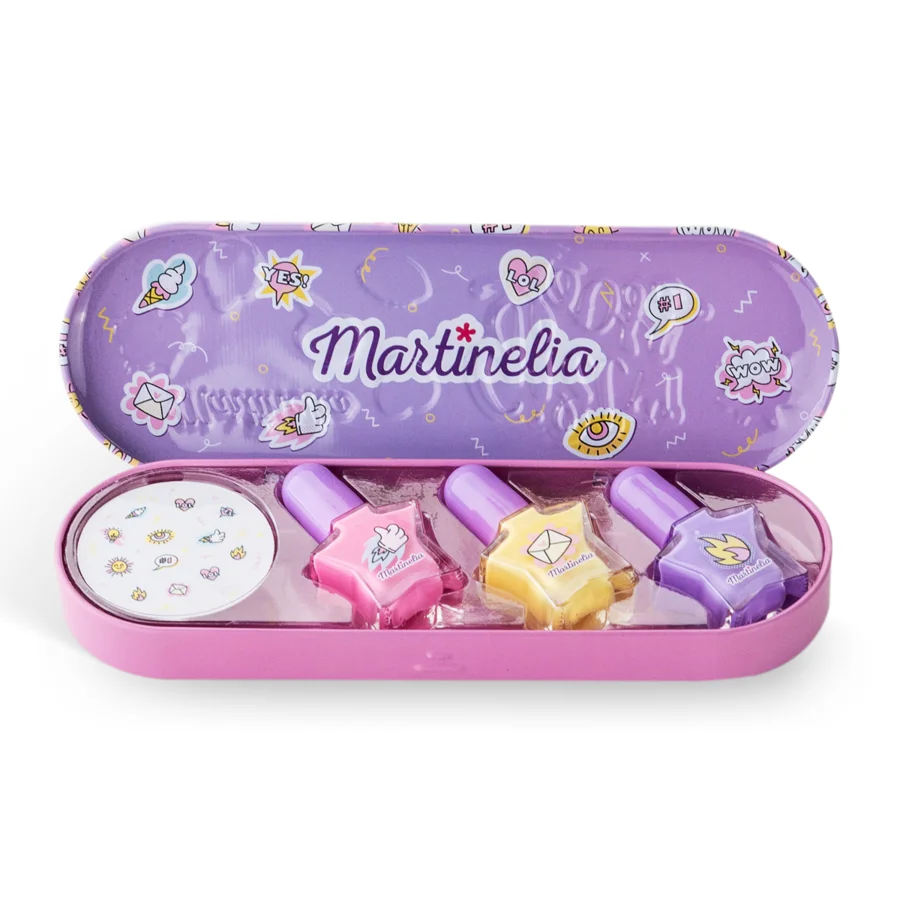Dose mit Nagellack und Aufklebern, super girl, Martinelia 