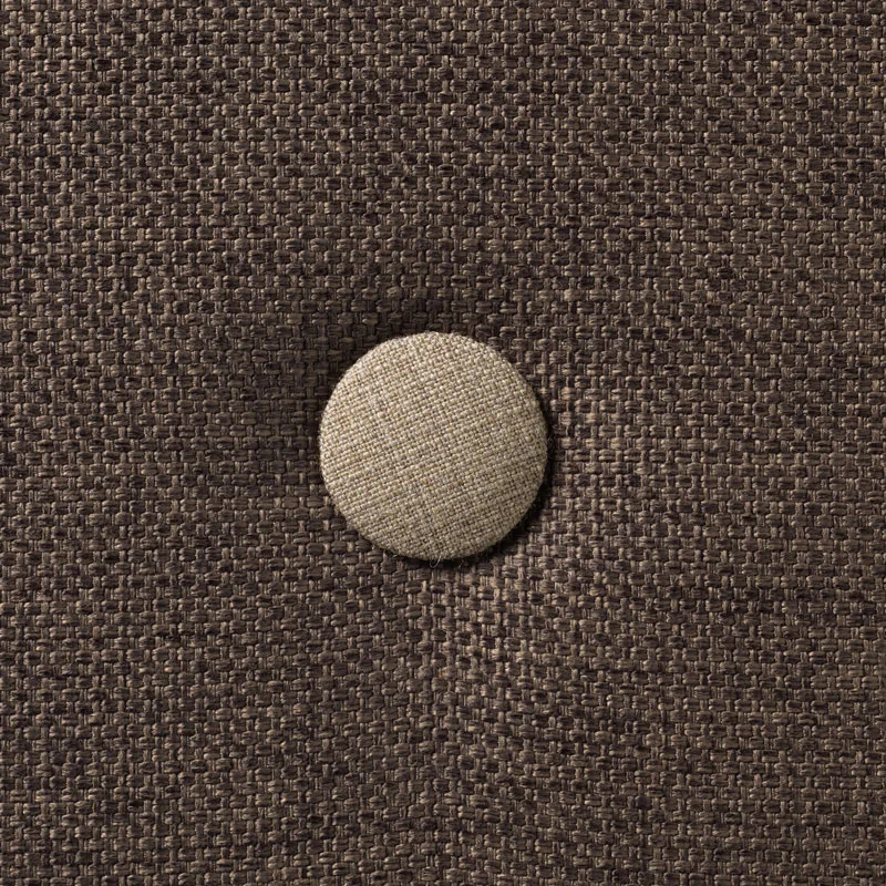 4-fache Matratze, braun mit sandfarbenen Knöpfen, by KlipKlap