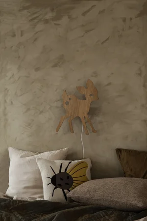 Ferm Living væglampe, My Deer - egetræ