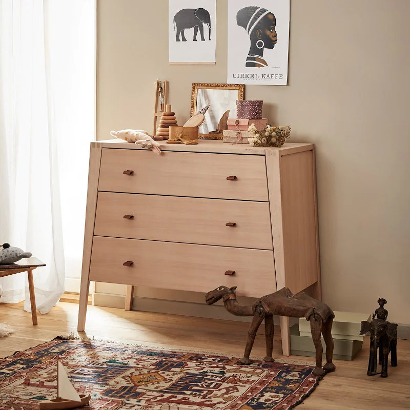 Leander kommode Linea med 3 skuffer, bøg
