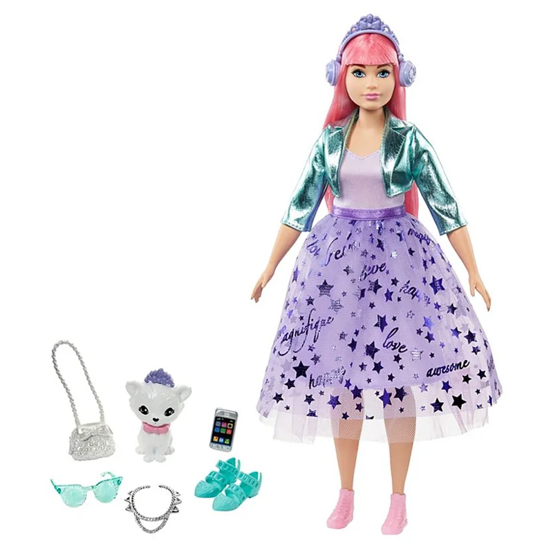 Barbie Princess Adventure m.kat, lilla kjole