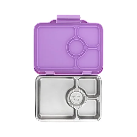Yumbox Lunchbox mit 4 Fächern aus Stahl, lavendel lila