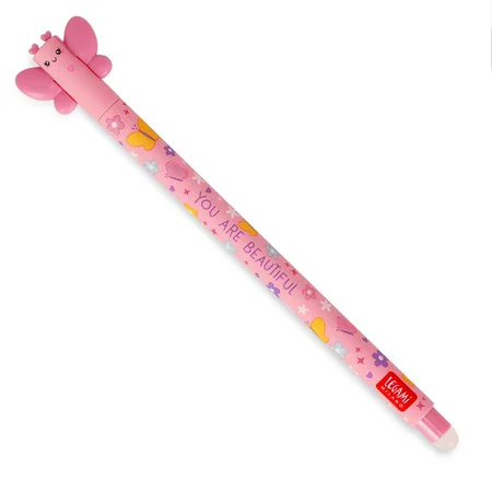 Radierbarer Gelstift, Schmetterling - rosa