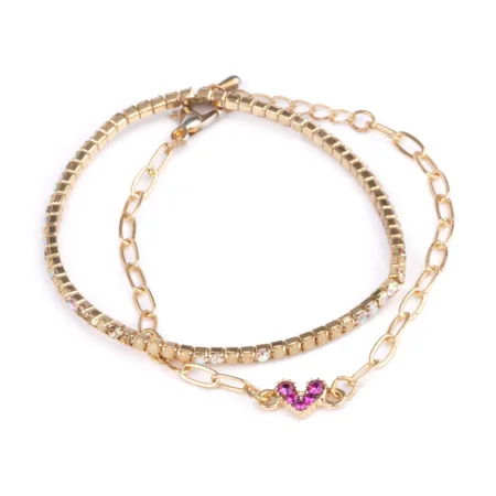2er-Set Armbänder, Linked with Love, Great Pretenders