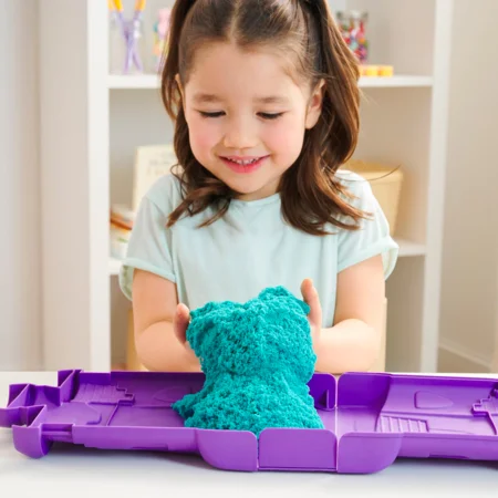 Sandburg-Koffer, grün, Kinetic Sand