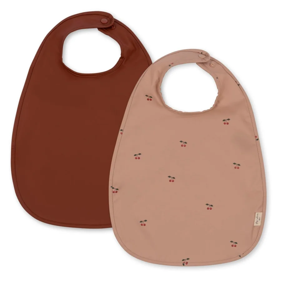 2er-Pack Lätzchen, cherry, Konges Sløjd 
