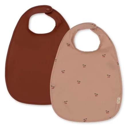 2er-Pack Lätzchen, cherry, Konges Sløjd 