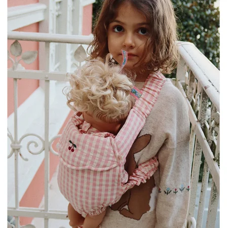 Konges Sløjd Puppen-Babytrage, powder pink check