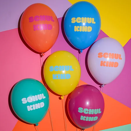 Ballons "Schulkind", Regenbogen