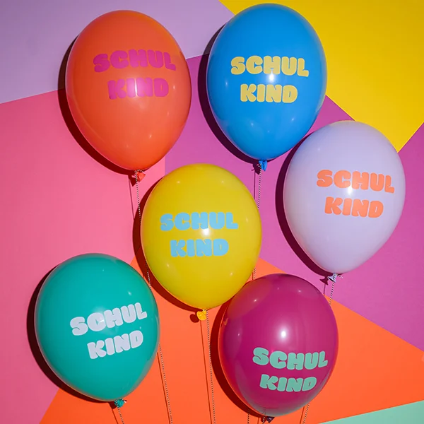 Ballons "Schulkind", Regenbogen