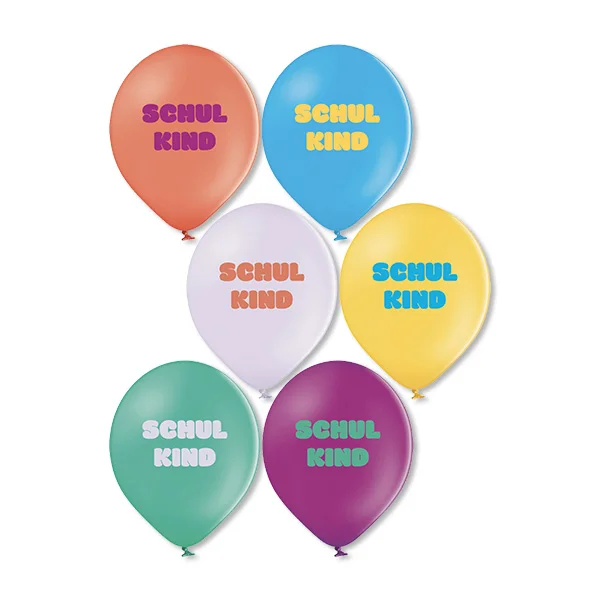 Ballons "Schulkind", Regenbogen