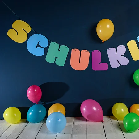 Girlande Rainbow Colours - Schulkind 