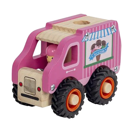 Magni Eiswagen aus Holz mit Gummirädern