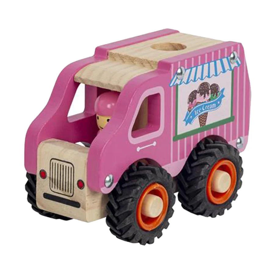 Magni Eiswagen aus Holz mit Gummirädern