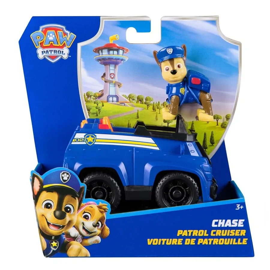 Paw Patrol Basic Vehicle Polizeifahrzeug mit Chasefigur