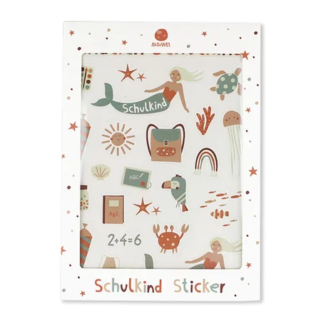 Klebesticker Schulkind mit Glitzereffekt - Under the Sea 