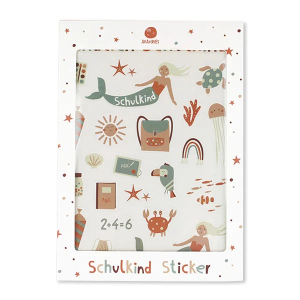Klebesticker Schulkind mit Glitzereffekt - Under the Sea 