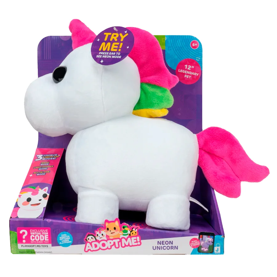 Adopt Me Mega Neon Einhorn, 30 cm