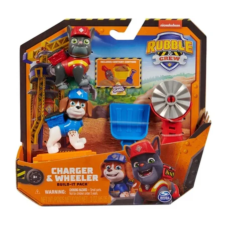 Paw Patrol Rubble & Crew Bauset mit Kinetic Sand, Charger und Wheeler