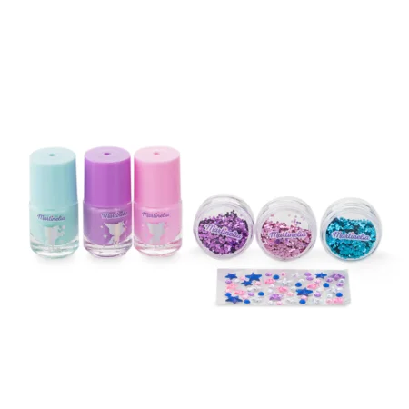 Box mit Nagellack, Schmuckkristallen und Glimmer, galaxy dreams, Martinelia 