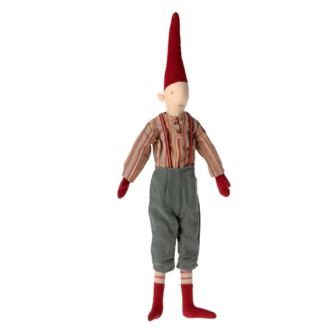 Maileg Pixy-Junge "Nisse" mit gestreiftem Hemd, Gr. 3