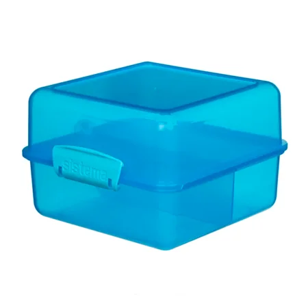 Sistema Brotdose mit Fächern, blau/hellblau