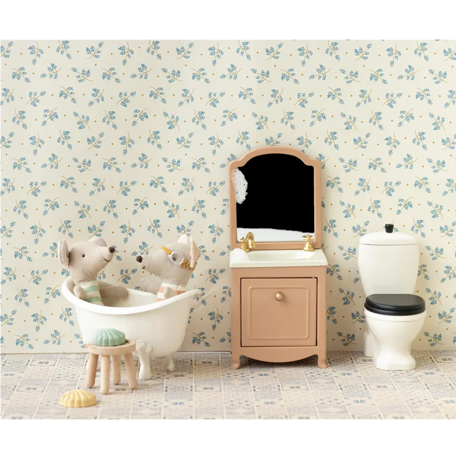 Maileg Kommode mit Waschbecken für Mäuse - puder