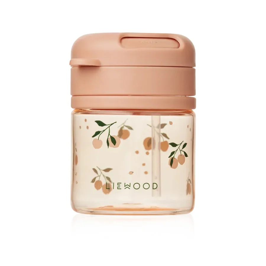 Liewood Pavia Tritan Tasse mit Strohhalm, peach/sea shell
