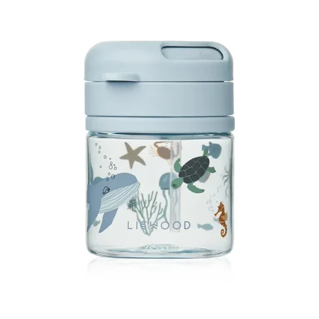 Liewood Pavia Tritan Tasse mit Strohhalm, sea creature/sandy