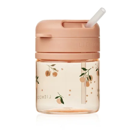 Liewood Pavia Tritan Tasse mit Strohhalm, peach/sea shell