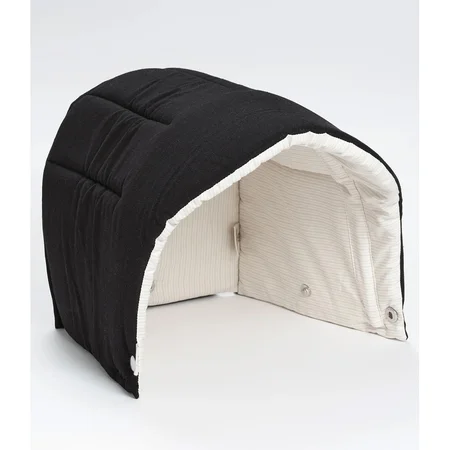 Copenhagen Colors multifunktionales Verdeck für Babylift, schwarz uni m. cremefarbenem Streifen