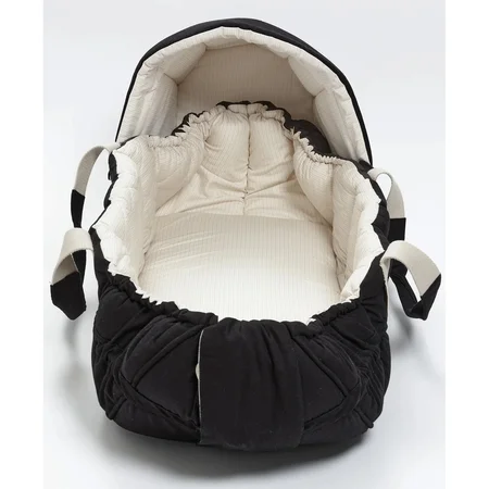 Copenhagen Colors multifunktionales Verdeck für Babylift, schwarz uni m. cremefarbenem Streifen