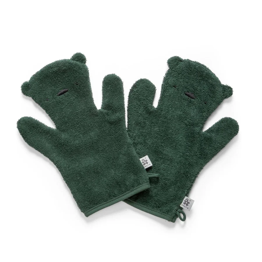 Sebra 2er-Pack Waschlappen, bottle green