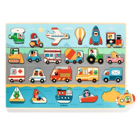 Djeco Holzpuzzle, Transport