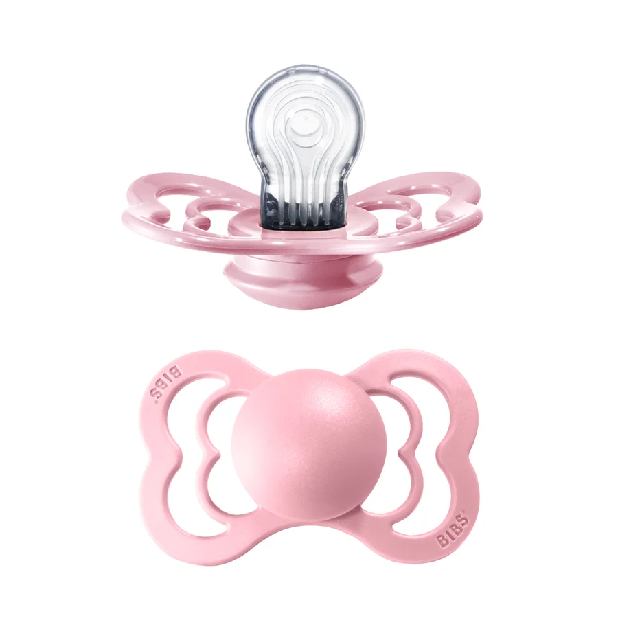 Bibs supreme silicone sut, str 2 - baby pink