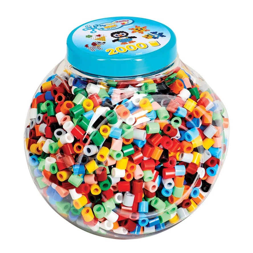 Hama maxi perler i bøtte, 2000 stk - blå