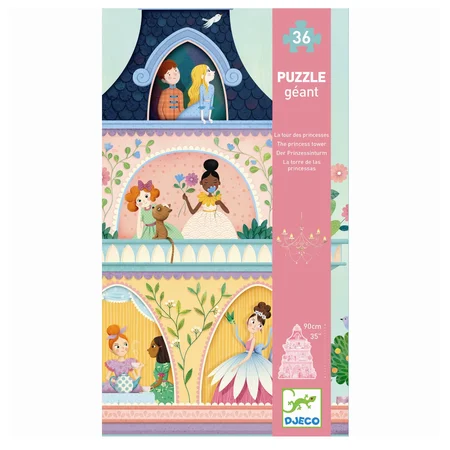 Djeco Bodenpuzzle, Prinzessinnenturm - 36 Teile