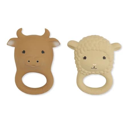 Konges Sløjd 2er-Pack Beißring, Bauernhof